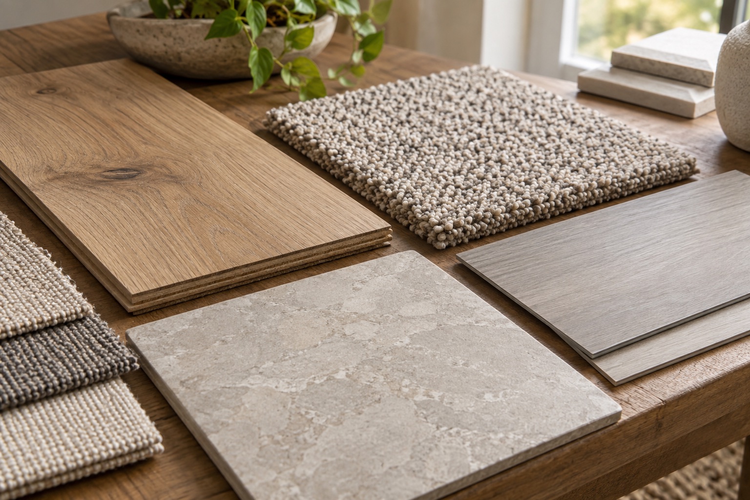 Illustrative flooring materials